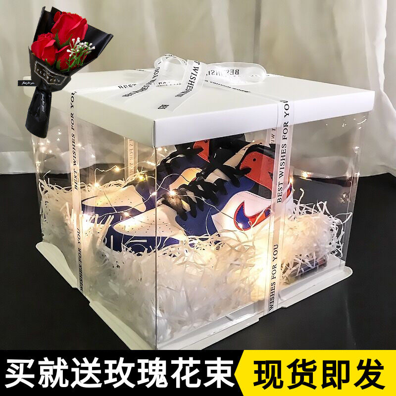 Gift box for sneakers aj sneakers high heels creative gift box for boyfriend birthday surprise net red gift box