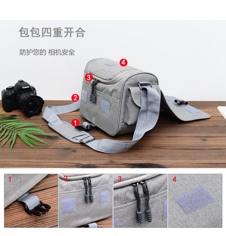 Canon túi máy ảnh túi máy ảnh SLR vi đơn tươi Hàn Quốc phiên bản của m50200d1300d1500dm6m10800d gói - Phụ kiện máy ảnh kỹ thuật số túi herringbone