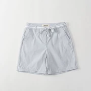 Bản gốc 2018 Mùa hè Mới Eo cao vừa phải Eo thắt lưng tươi sọc Quần short co giãn cao