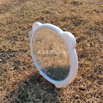 Smart creative solid color fashion makeup mirror portable net Red simple glass mirror portable single-sided dressing table folding mirror