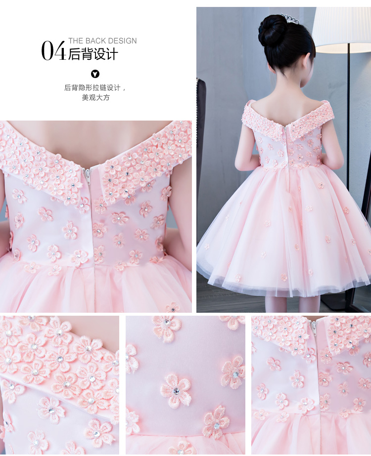 Một cô gái vai, đám cưới, lông tơ, con, sinh nhật, trang phục buổi tối, váy công chúa, cô gái hoa, trang phục đàn piano, nữ quần áo trẻ sơ sinh