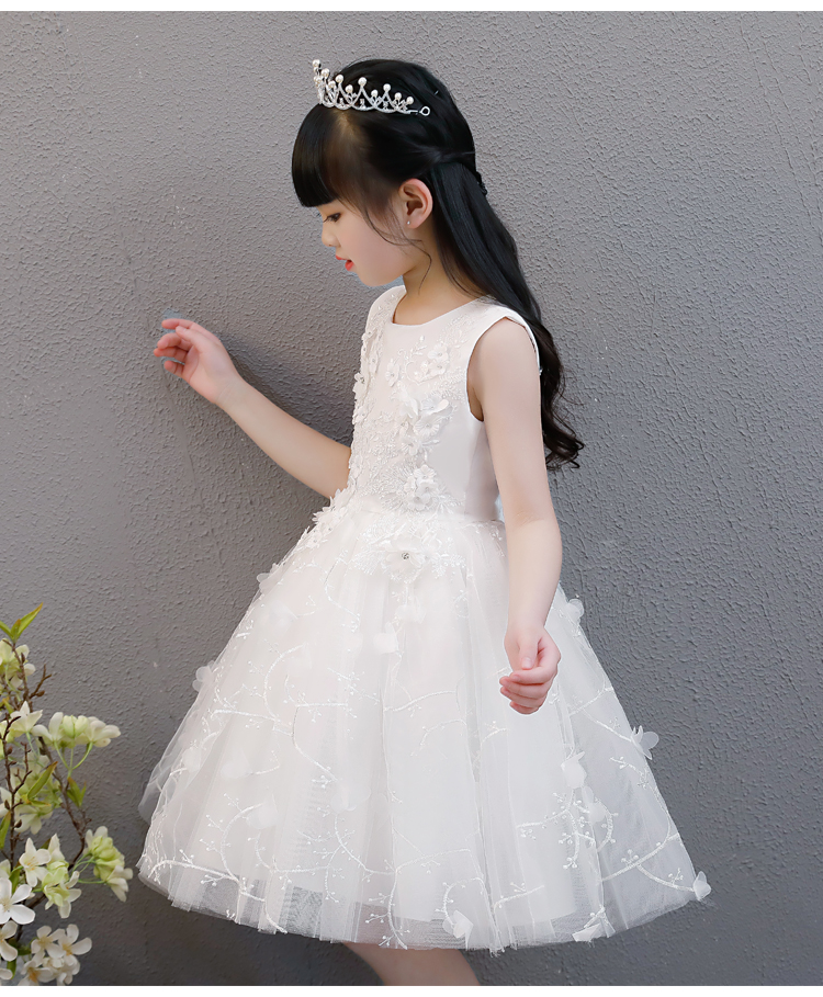 Cô gái Cưới Trẻ Em Sinh Nhật của Buổi Tối Ăn Mặc Công Chúa Váy Flower Boy Piano Hiện Máy Chủ Nhỏ Trang Phục Biểu Diễn Mùa Hè Trắng váy đầm thu đông cao cấp bé gái