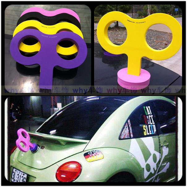  Car Decoration Smart Mini Car Modification Decoration Colorful Wind-Up Super Cute Car Decoration Sticker