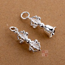 s925 sterling silver 108 Buddha beads Vajra diamond bell Children pendant necklace hand string diy accessories boutique silver jewelry