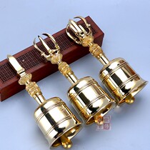 Tang Secret one-side device Bell handmade pure copper tantric instruments five-strand Vajra bells large bell repair method new product