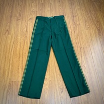 Summer single pants regular clothes summer pants green bottom gold edge texture