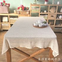 Common standard-handmade crochet table tablecloth American vintage rural Nordic cotton hollow universal decorative cover towel