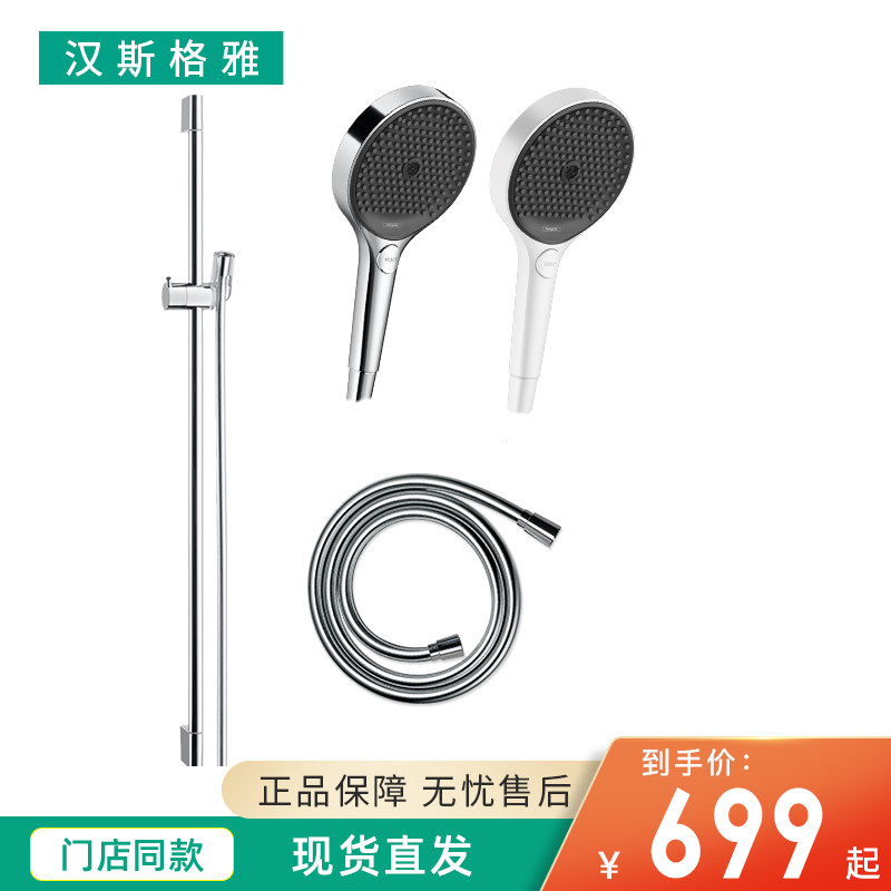 Spot German Hansgrohe Rain Handheld Shower 130mm Nozzle Head with Lifting Rod Hose