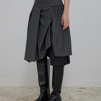 [Discount Clearance] Flareup Mid-Length Irregular Niche Draped Skirt