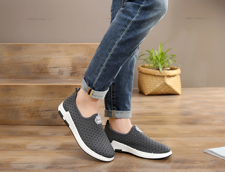 Giày Bắc Kinh cổ điển giày đế mềm đế mềm chống trượt mùa hè thể thao nam giày lưới thoáng khí giày đế thấp giày sneaker