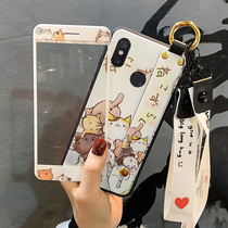 Xiaomi 8 mobile phone case silicone womens personality meter 8se tempered film wristband eight mi8 protective cover neck lanyard cute cartoon soft shell all-inclusive anti-drop male Tide brand net red creative new shell