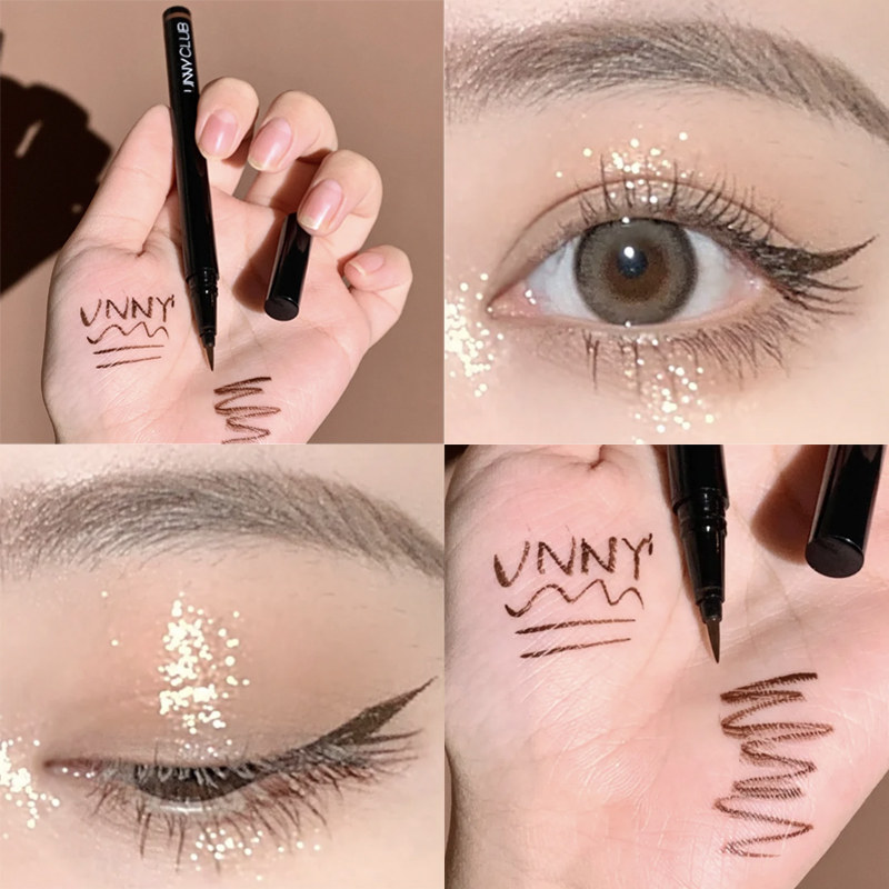 unny ultra-fine eyeliner pen brown white waterproof anti-sweat non-smudge eyeliner pen from the bottom to the inner eyeliner