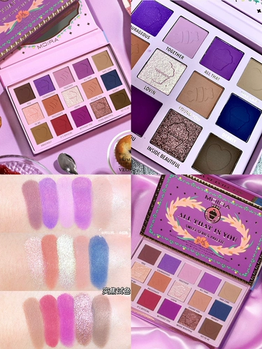 [Связанные прямые волосы] Мира сладкие десертные десертные серии макарон 15 цветных тени для век, чтобы играть в макияж