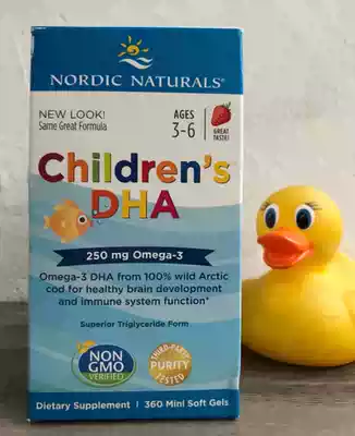  Nordic Naturals Children's Fish Oil DHA Strawberry Flavor Chewable Capsules 360 Capsules 3-6 years old 22 03