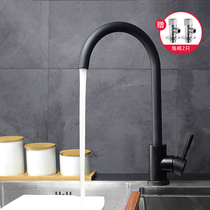 304 stainless steel black nano paint Wash basin sink Hot and cold faucet Kitchen bar balcony faucet