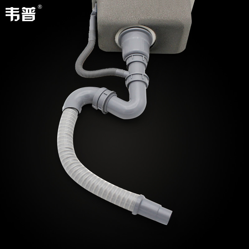 Stainless steel sink single sink assorted 114 lift basket Tipter sewer with deodorized PP lower water pipe