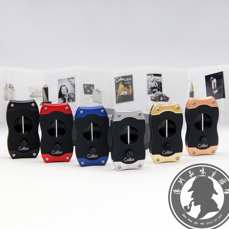 Import American Corleby Colibri cigar cut pure metal V type knife edge portable spring Cigar pliers