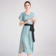 Mùa hè 2019 mới của phụ nữ châu Âu và Mỹ cao cấp áo khoác mỏng giảm béo áo lụa đồng ammonia - váy đầm váy trung niên