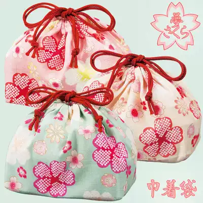 日本代購hakoya巾着袋夢櫻花布貼日式和風可愛便當盒袋子日本製
