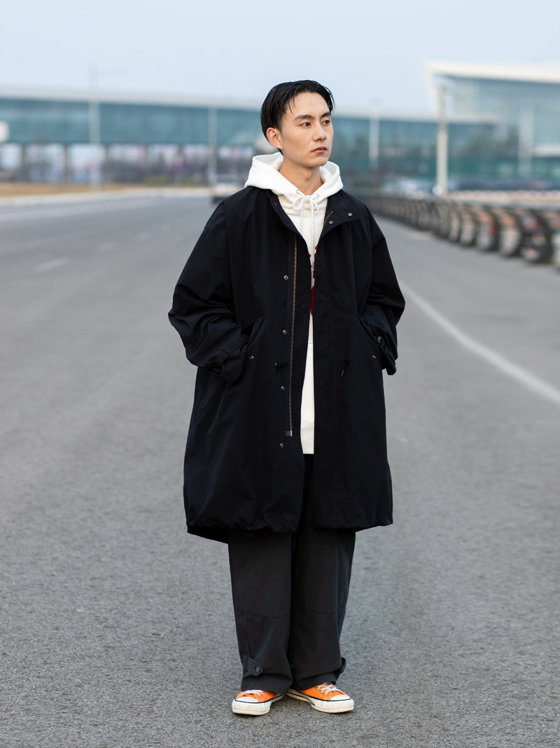 BENT IDEA autumn and winter New outdoor retro classic M51 long loose charge jacket stand collar windbreaker