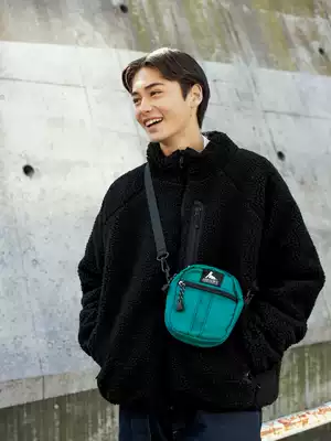 BENT IDEA winter double-sided Padded cashmere lamb coat male couple black stand-neck jacket tide tide