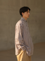 BENT IDEA 2021 spring new fresh plaid loose long sleeve shirt trend casual coat top