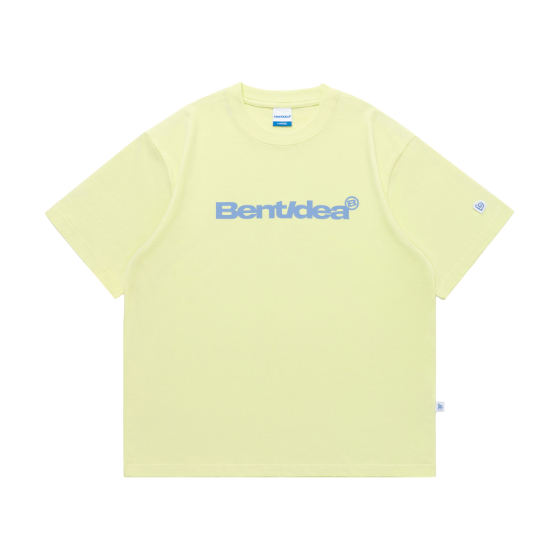 Bent Idea Summer New Style Standard Font Logo Printed Candy-Colored Pure Cotton Basic Short-Sleeved T-Shirt