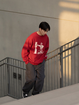 BENT IDEA 2021 spring new bull loose men and women couples pullover sweater mens coat tide