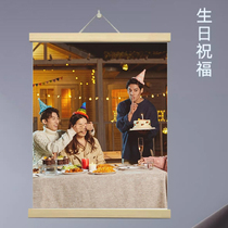 Event low-price solid wood graduation season hanging scroll hanging painting graduation and further studies commemorative fabric scroll placed in bedroom living room mural