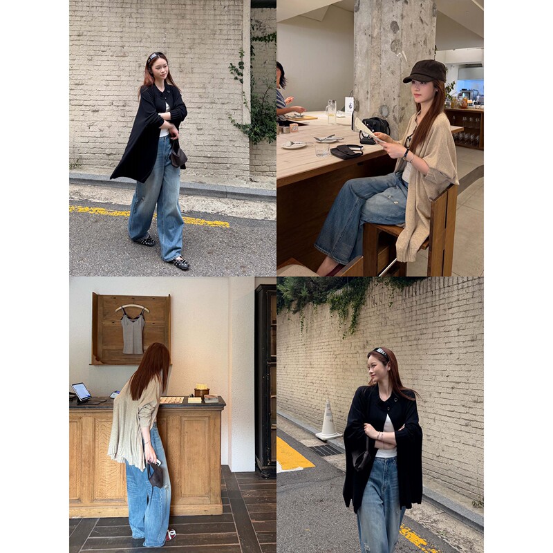 Seven Also Has a Cape-Style Knitted Sweater, Loose and Slimming, Casual Top, 2026 Autumn New Style for Women