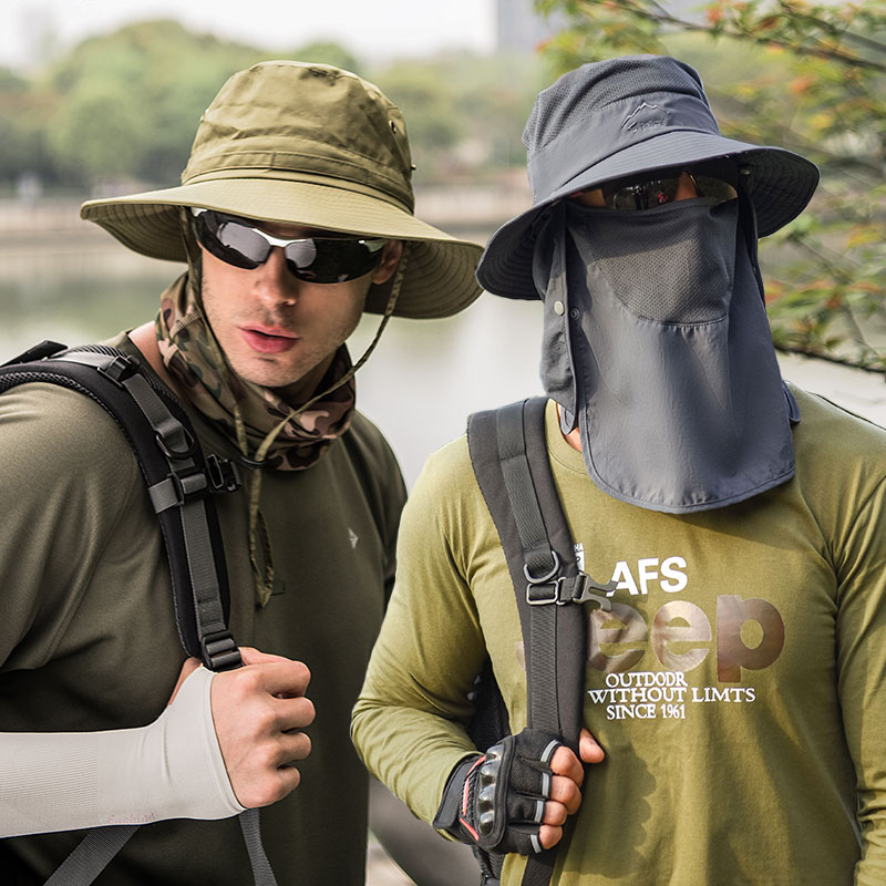 New outdoor folding hat women's summer breathable fisherman hat visor hat men's sunscreen hat mountaineering hat