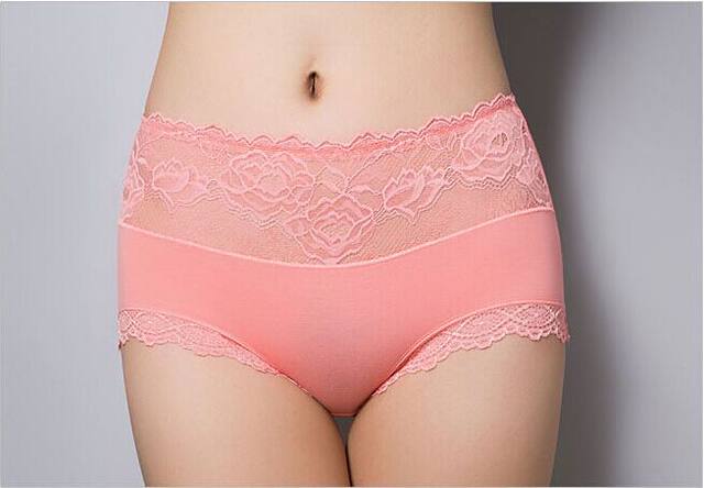 ແທ້ຈິງແລ້ວ Ying Kaili 8810 mid-waist embroidered modal high quality fashionable lace underwear bra matching small underwear