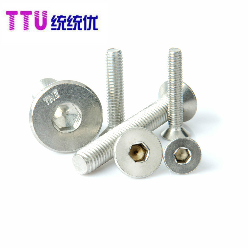 M8 Series 316L Stainless Steel Countersunk Head Hexagon Screw Flat Head Hexagon Screw M8*12-100DIN7991