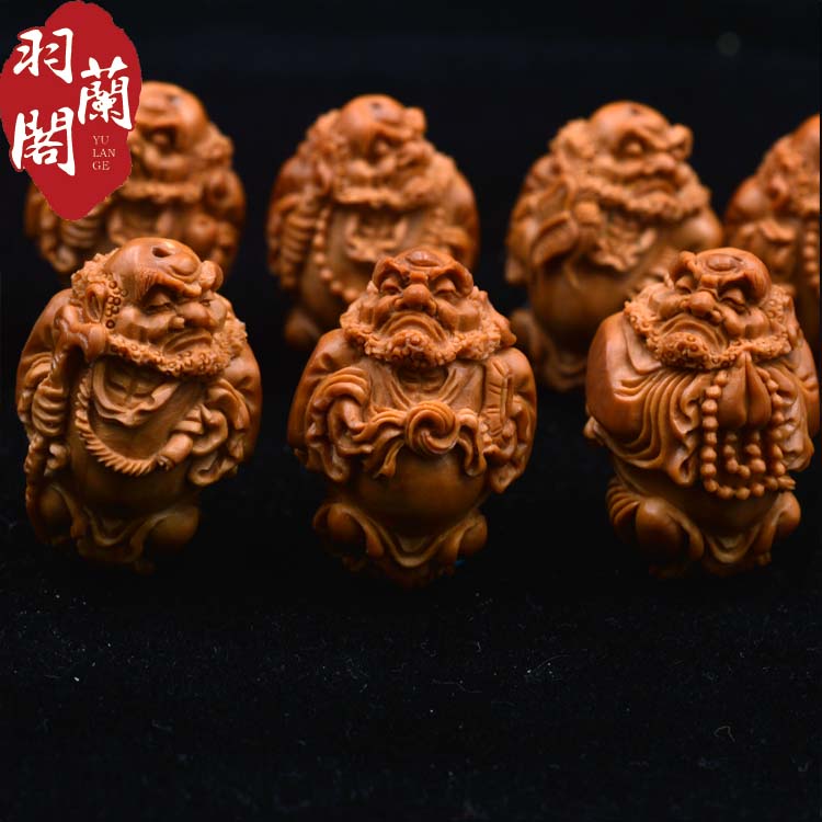 Zhoushan Virtuoso Pure Handmade Damo Eight Groups Of Whole Body Olive Nuclear Sculptures to build an Fengben Works Collection Grade Olive Nuclear