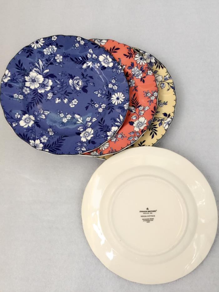 Export to the United Kingdom Johnson four-color flower mug 8 5-inch flat plate shallow plate can heat the micro-concealer