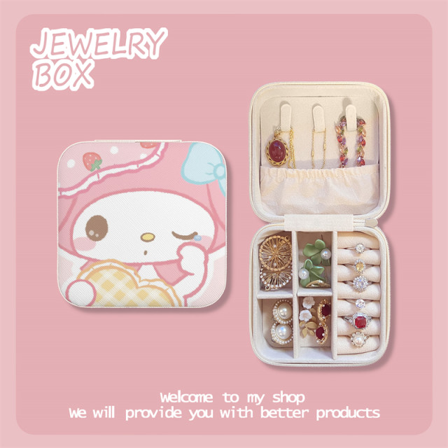 Blink Melody Portable Earrings Earring Jewelry Box Necklace Ring Small Mini Hand Jewelry Storage Box Travel