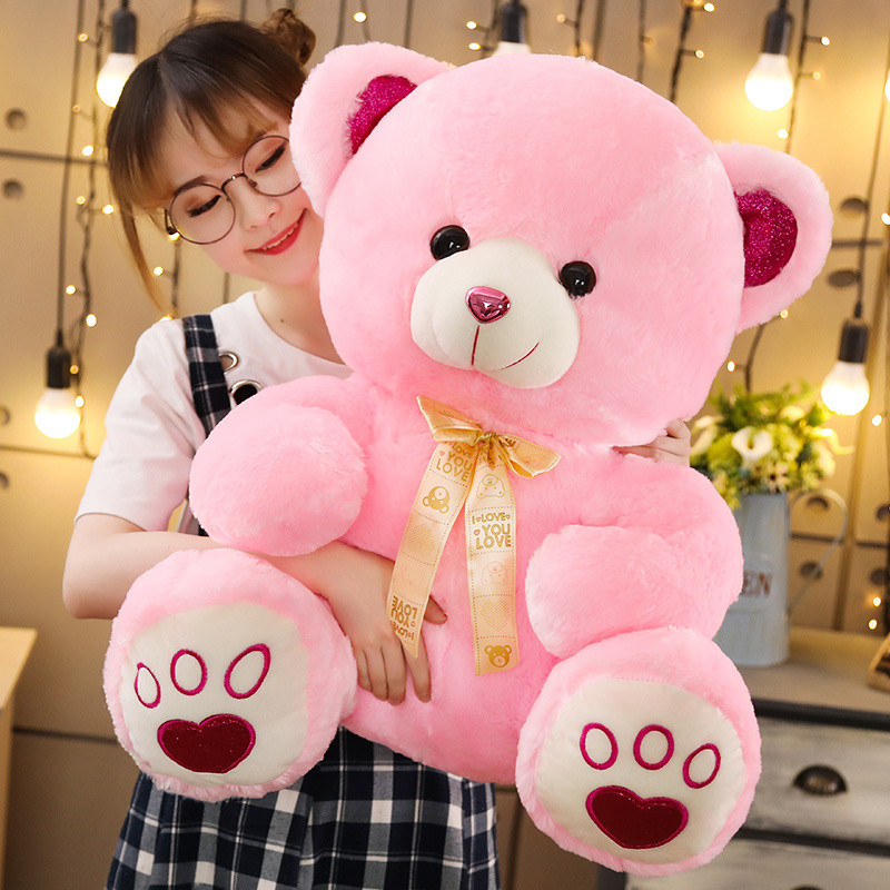 Cute giant panda cuddle with bear female bed doll cuddled with pillow bear plush stuffed toy to send girlfriend birthday present
