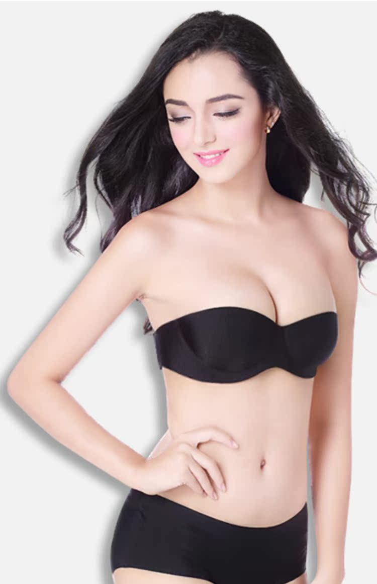 Dày lên thu thập trang phục buổi tối vô hình newbra mùa hè không có vòng thép một nửa áo ngực ngực nhỏ đồ lót gợi cảm áo lót đệm