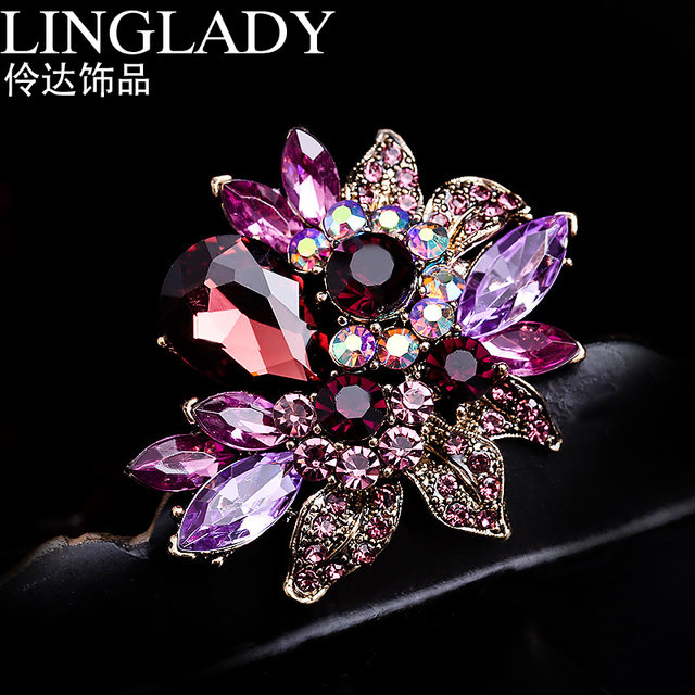 Brooch ins trend high-end personality temperament corsage retro accessories women's Korean sweater pin clothes ເຄື່ອງປະດັບຕົກແຕ່ງ