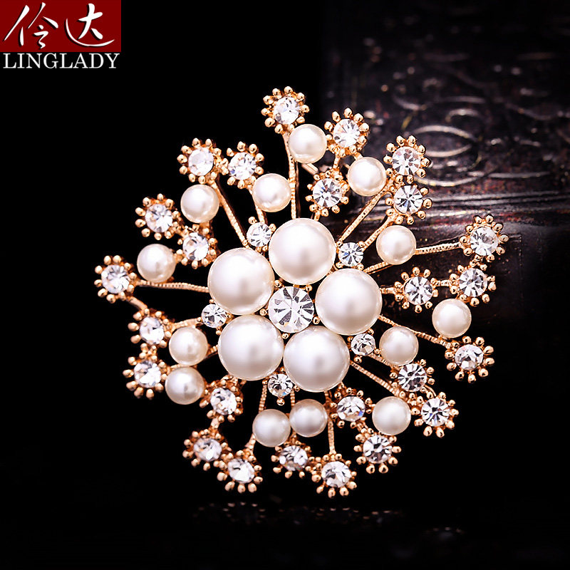 Han edition of brooch bra flower female Yuan pin pin temperament pin Korean shirt shawl button small fragrance