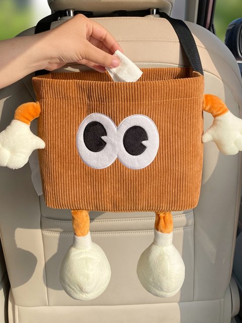 Car trash can tissue box with umbrella storage barrel storage barrel car rear seat hanger sanitary barrel