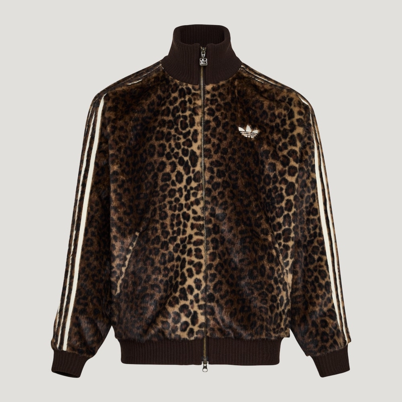 Adidas Jqd Tt Track Top Loose Leopard Print Knitted Sports Jacket Ku9407 Adidas Jqd Tt Track Top Loose Leopard Print Knitted Sports Jacket Ku9407