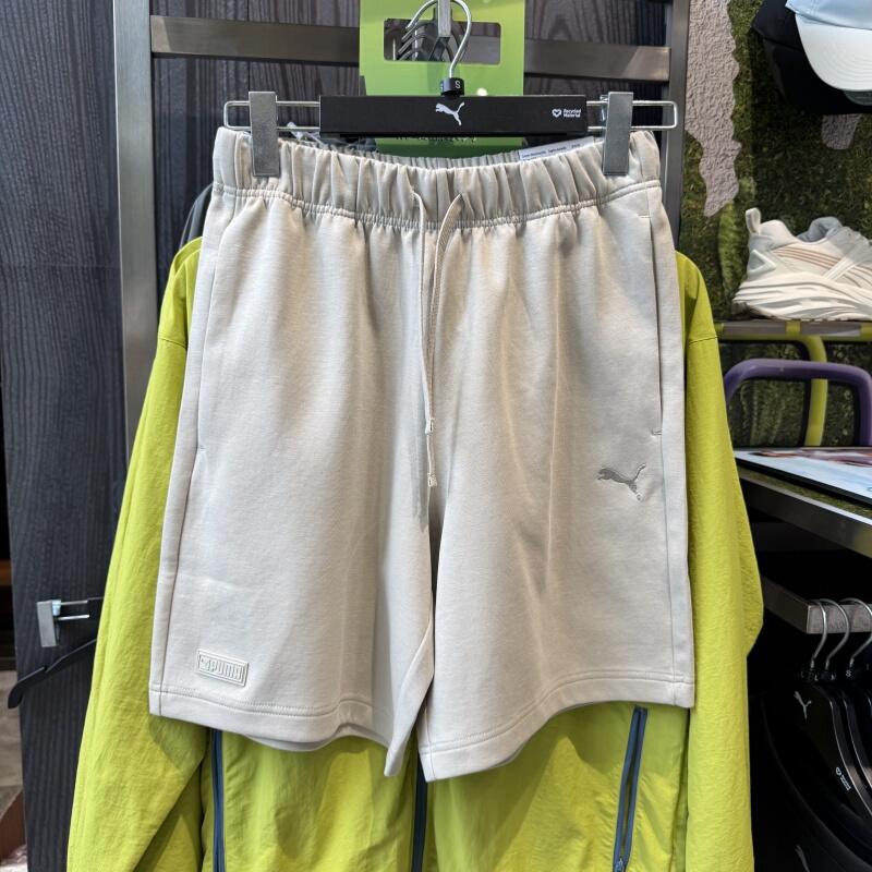 Puma 2025 New Men's Sports and Leisure Knitted Loose Breathable Cotton Drawstring Shorts 632981