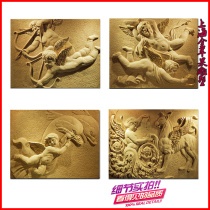 Sandstone relief European sand sculpture wall decoration sand stone mural porch background wall relief Cupid arrow Angel