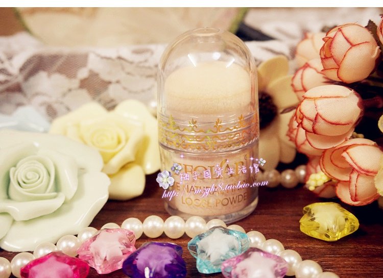 Full 39 Phấn phủ dạng bột Pearlescent 8g Bột trang điểm nấm phấn phủ becca
