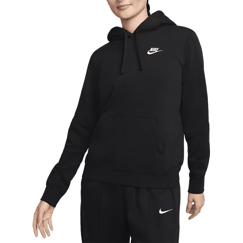 Nike/Nike Genuine Sports Breathable New Style Women's Thin Velvet Pullover Casual Hooded Sweatshirt Dq5794-010 Nike/Nike Genuine Sports Breathable New Style Women's Thin Velvet Pullover Casual Hooded Sweatshirt Dq5794-010