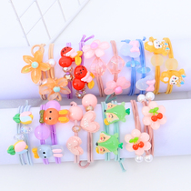 2021 little girl rubber band children fresh Hairband Princess Korean high elastic hair rope student baby head rope hair accessories