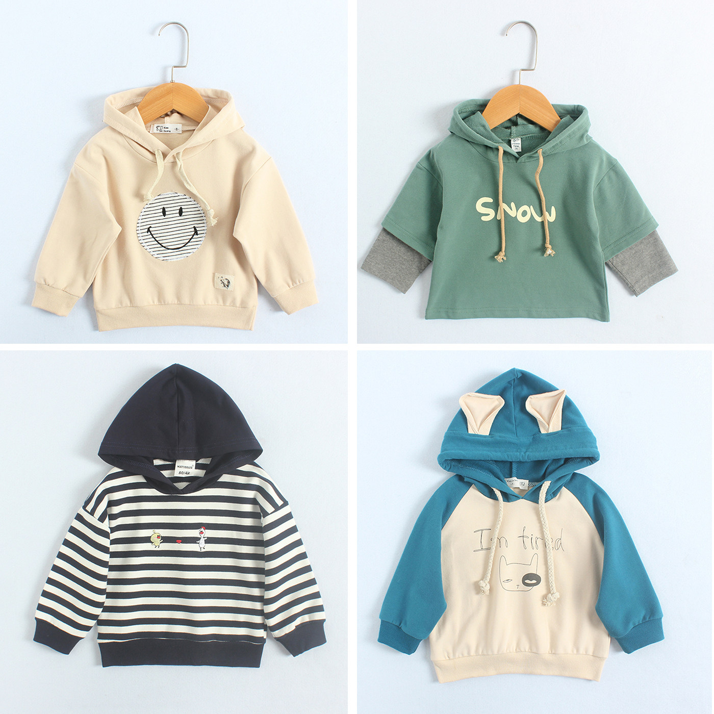 Baby sweater girls autumn cartoon boy tops Korean version 0-3 years old newborn baby cotton bottoming shirt spring and autumn