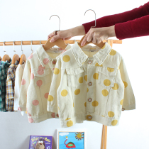Baby jacket 2020 spring and autumn new style boys and girls big dot jacket children cute cotton top baby clothes