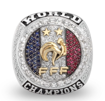 World Cup France title rings Mbappe Pogba Griezmann boy birthday present